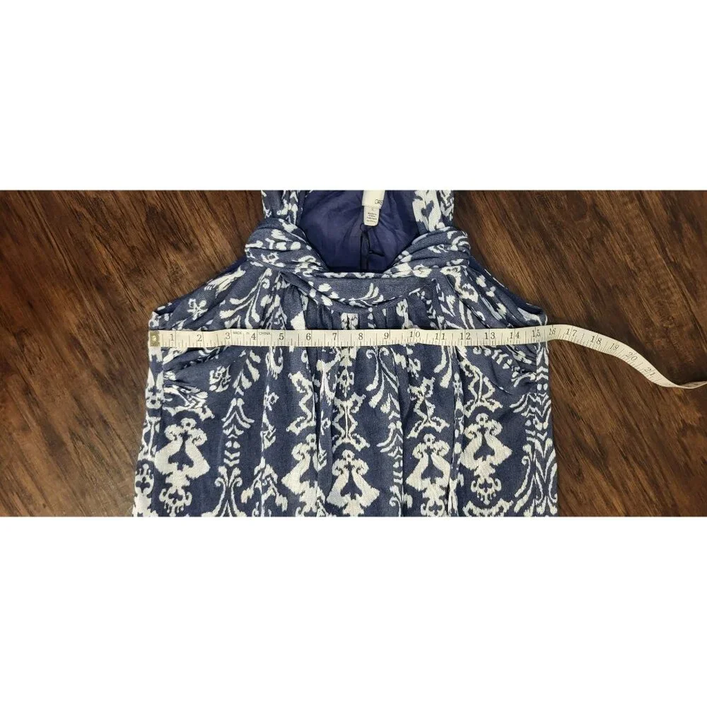 NWT Greylin Maxi Halter Racer Back Linen Look Wedding Guest Dress Size S Beach